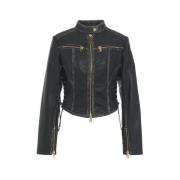 Versace Jeans Couture Institutional Logo Motorcykeljacka Black, Dam