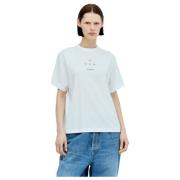 Song for the Mute Logo Print Bomull T-shirt White, Dam