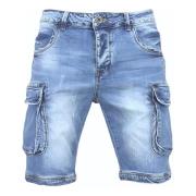 Local Fanatic Korta Jeans Herr - Jeansshorts med fickor -1088 Blue, He...