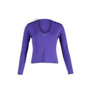 Ralph Lauren Pre-owned Pre-owned Silke toppar Purple, Dam