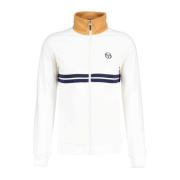 Sergio Tacchini Dallas Tracktop Dragkedja Ficka Polyester Bomull White...