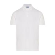 Fedeli Slim Fit Bomull Polo Skjorta White, Herr