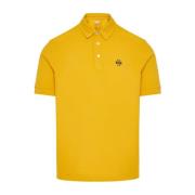 Jacob Cohën Bomullspolotröja med broderat logotyp Yellow, Herr