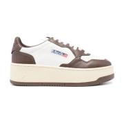 Autry Vita Läder Platform Sneakers Brown, Dam