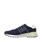 Premiata Blå Mocka Sneakers Stiligt Utseende Blue, Herr