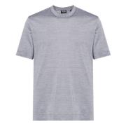 Ermenegildo Zegna Bomullssilke T-shirt Gray, Herr