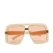 Gucci Vintage Pre-owned Acetat solglasgon Orange, Dam