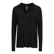 Norma Kamali Casual Neck Shirt Black, Dam