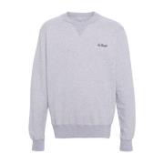 MC2 Saint Barth Grå Jersey Crew Neck Tröja Gray, Herr