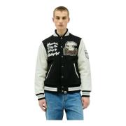 A Bathing APE Logo Wool-Blend Varsity Jacket Multicolor, Herr