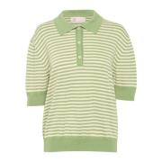 Lounge Nine Polo Stickad Topp Egret Multicolor, Dam