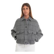 Max Mara Weekend Glencheck Short Caban Jacket Multicolor, Dam