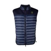 Centogrammi Mörkblå Nylon Puffer Vest Blue, Herr