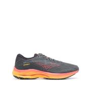 Mizuno Orange Sneakers Mesh Design Rund Tå Multicolor, Herr