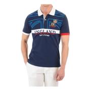 La Martina Herr Polo Skjorta Piquet Stretch Blue, Herr