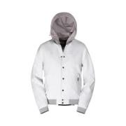 Moorer College Bomber Jacket Darren-JK White, Herr