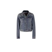 Moorer Modern Denimjacka med Djärv Modell Blue, Dam