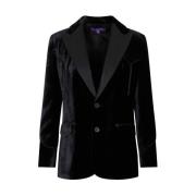 Ralph Lauren Svart Walker Blazer Kollektion Black, Dam