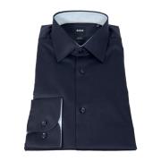 Hugo Boss Slim Fit Bomull Poplin Skjorta Blå Blue, Herr