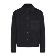 Kiton Svart Bomull Denimjacka Black, Herr