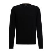 Boss Svart Crewneck Tröja Black, Herr