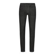 Boss Svarta Slim Fit-jeans i denim Black, Herr