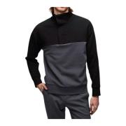 Calvin Klein Herr Sweatshirt med Kontrastinsats Black, Herr