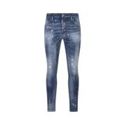 Dsquared2 Blå Skinny Jeans Medium Tvätt Blue, Herr