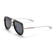 Valentino Aviator Solglasögon Svart/Vit Guld Titanium Yellow, Dam