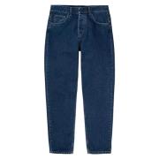 Carhartt Wip Avslappnad Tapered Newel Pant Blå Sten Blue, Dam