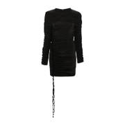 Rotate Birger Christensen Ruffle Mini Svart Klänning Black, Dam