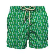 Saint Barth Vodka Print Badshorts Green, Herr