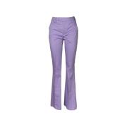 Dondup Dam Flared Byxor. Normal Midja. Slim Fit Purple, Dam