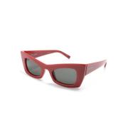 Saint Laurent Röda solglasögon med originaltillbehör Red, Dam
