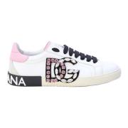 Dolce & Gabbana Portofino Sneakers, Made in Italy, 100% Läder Multicol...