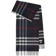 Burberry Rutig Kashmir Fransad Sjal Multicolor, Herr