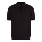 Armani Exchange Svart Polo Tröja Black, Herr