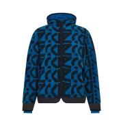 Kenzo Monogram Dragkedja Hoodie Ink Sweatshirt Multicolor, Herr