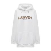 Lanvin Vit Bomullssweatshirt med Huva White, Dam