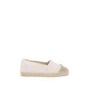 Castañer Glitter Finish Espadriller med Kontrastinsats White, Dam