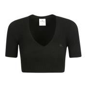 Courrèges Svart Sweatshirt Dammode Black, Dam