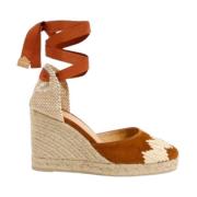 Castañer Handgjorda Espadrilles Sandaler med Frontväv Brown, Dam