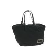 Fendi Vintage Pre-owned Nylon handvskor Black, Dam