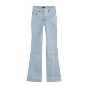 Mugler Blå Bomullsjeans Dammode Blue, Dam