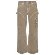 Agolde Fjäder Wide Leg Jeans Brown, Dam