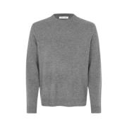 Samsøe Samsøe Kashmir Crew Neck Sweater Gray, Herr