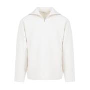 Auralee Vit Ull Pullover Sweater White, Herr