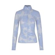 Stine Goya Rynkad Hals Zipper Detalj Topp Multicolor, Dam