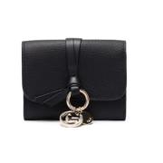 Chloé Svart Alfabet Tri Fold Plånbok Black, Dam