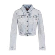 Diesel Blå Denimjacka Klassisk Stil Blue, Dam